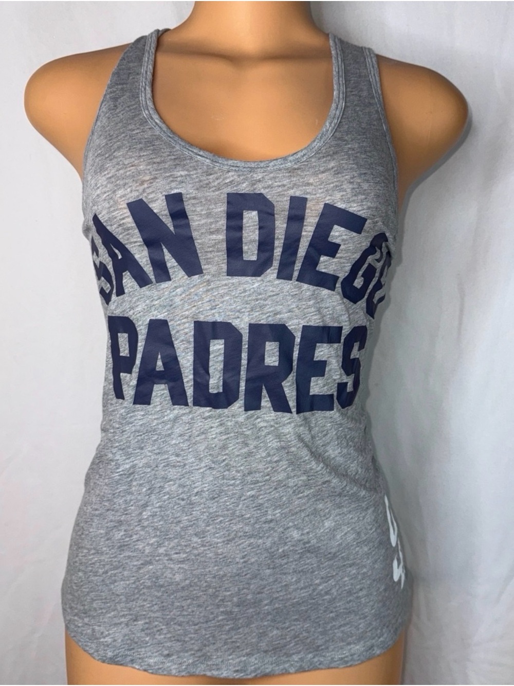 PINK Victoria's Secret Gray San Diego Padres Racerback Tank